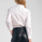 Elan - BUTTON DOWN TWIST FRONT TOP