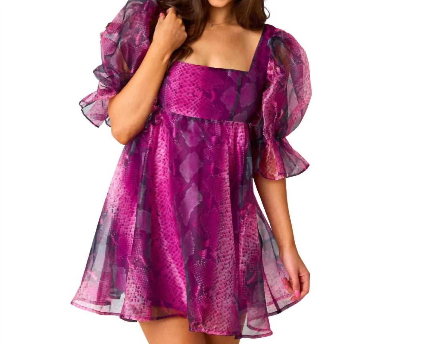 Buddylove - Betsy Puff Sleeve Babydoll Dress