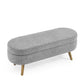 Ottoman Oval Storage Bench with Rubber Wood Legs