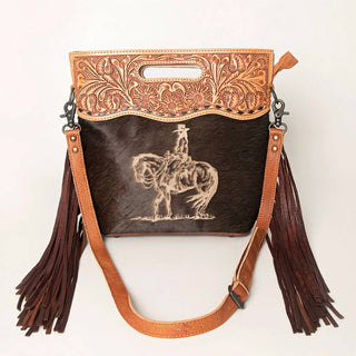 American Darling - Women's Genuine Western Leather Crossbody Clutch
