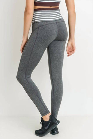 Mono B - Legging Listrada Cintura Alta