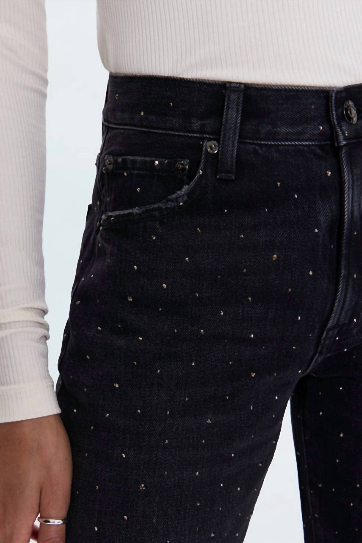 Pistola - Lexi Mid Rise Bowed Straight Jeans