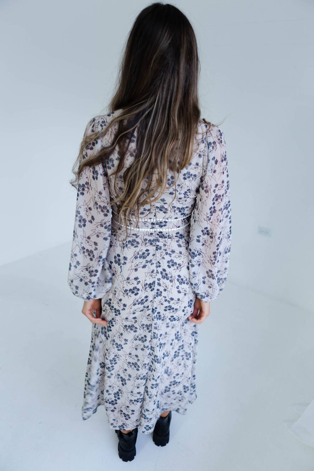 Wildflower - Women's Long Sleeve Midi Dress