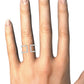 14k White Gold Modern Dual Band Style Diamond Ring (1/2 cttw)