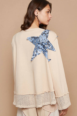 Pol - Blusa com detalhe de patch de estrela