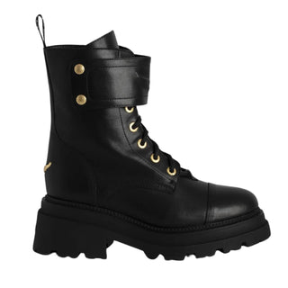 Zadig &amp; Voltaire - Botas Joe Ride em couro de bezerro semibrilhante