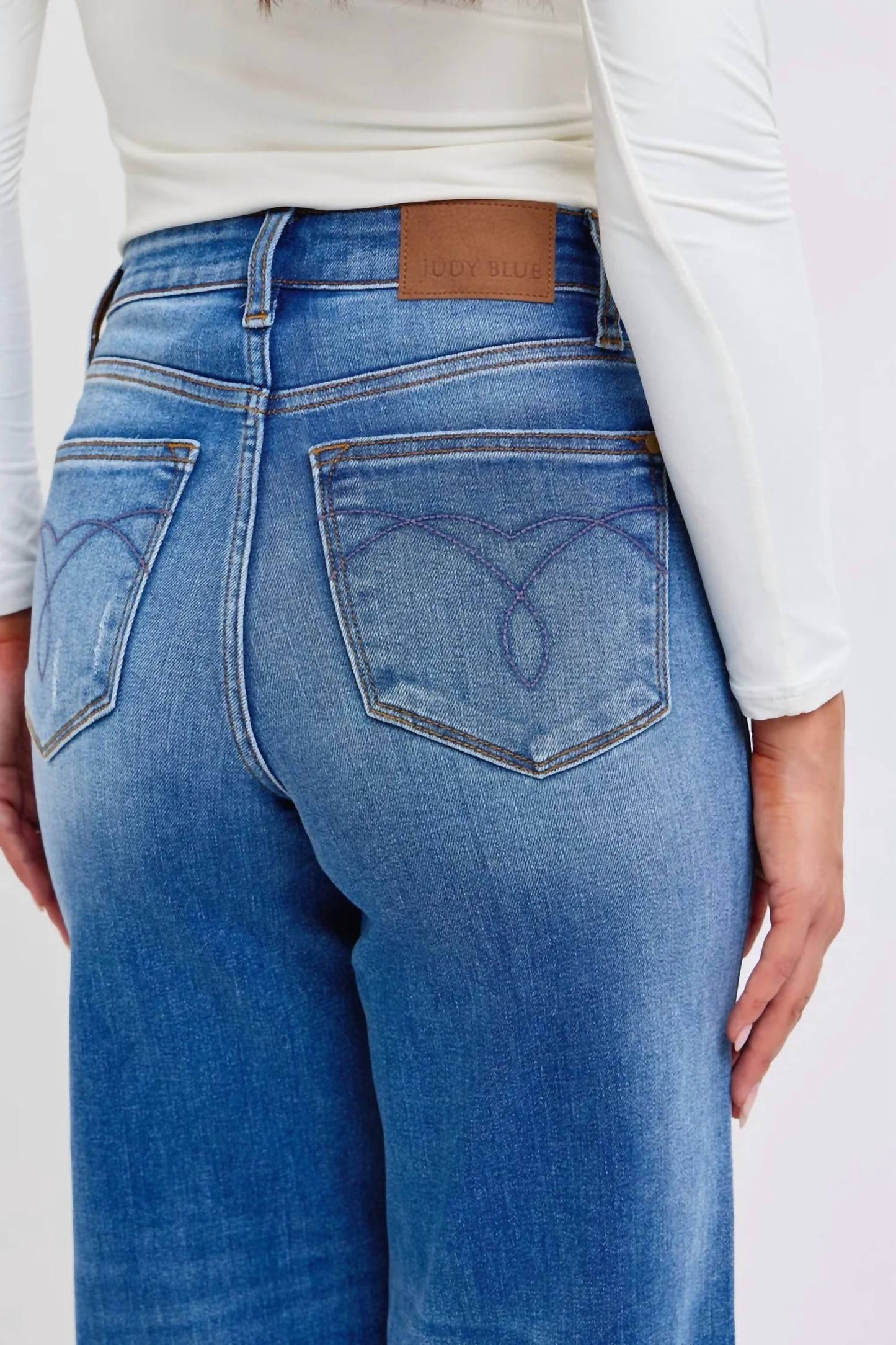 Judy Blue - Retro Wide Leg Jeg Jeans With Cuff