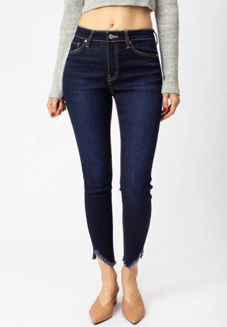 Kancan - Calça Jeans com Detalhe de Bainha Alta