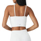 Alo Yoga - Goddess Ribbed Cropped Halter Bra Top