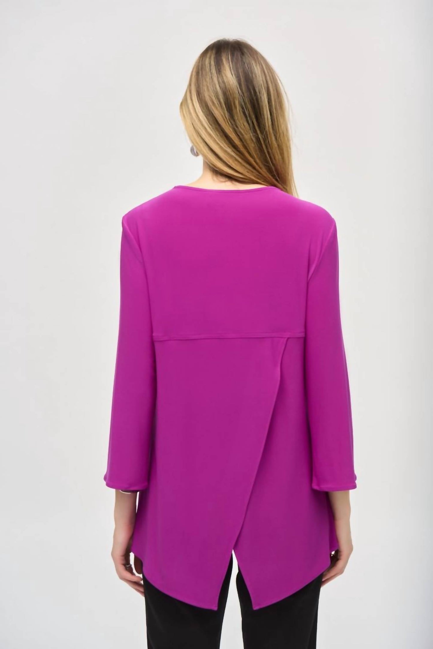 Joseph Ribkoff - Embellished Zip Front Split Sleeve Tunic