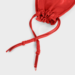 Lemiz - Bolsa feminina mini Bowie com cordão e tiracolo de couro