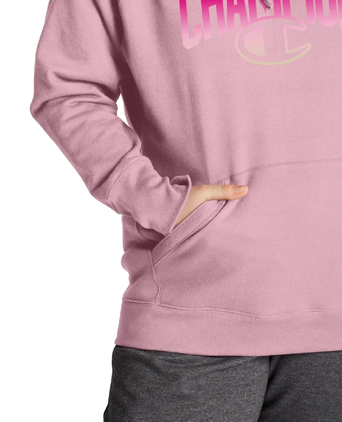 Moletom com capuz Champion Powerblend Graphic Feminino Roxo Tamanho 3X