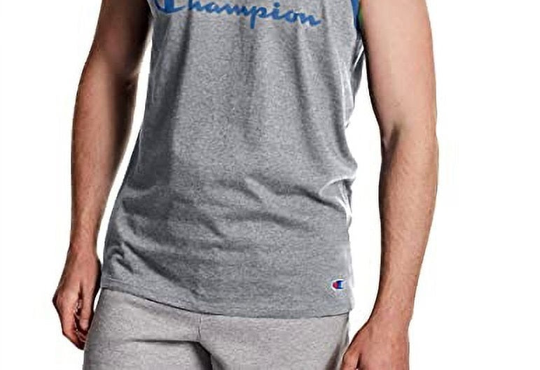 Camiseta regata Champion Graphic Ringer masculina cinza tamanho grande