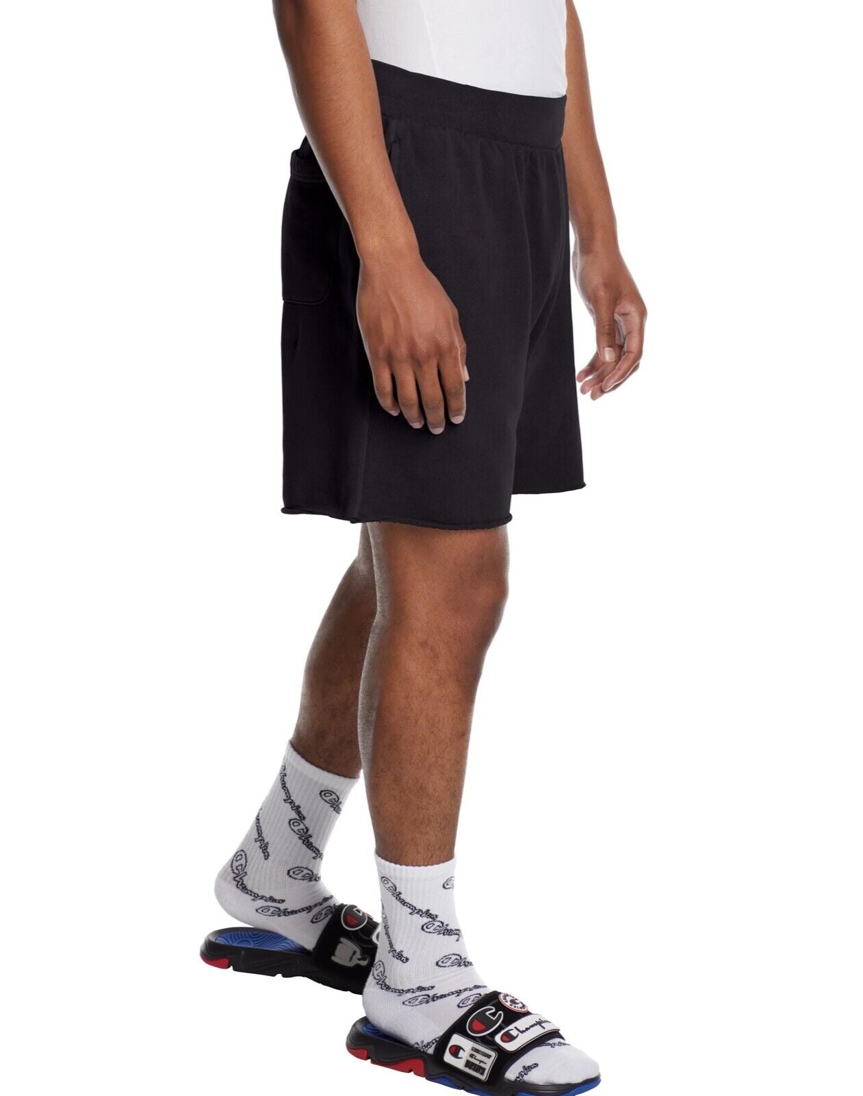 Bermuda leve masculina Champion Fleece preta tamanho X-G