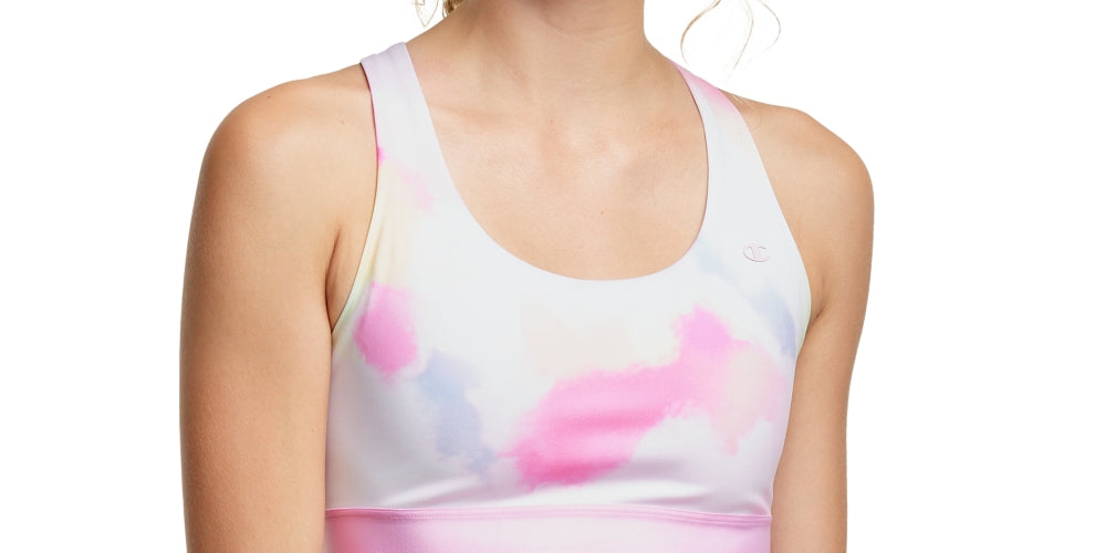 Sutiã esportivo Champion Absolute Printed Impact feminino, rosa, tamanho X-S