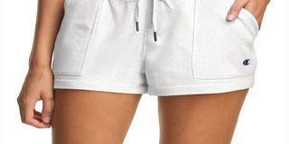 Champion Women's Campus French Terry Shorts White Size X-Large