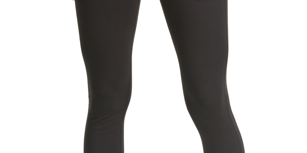 Calça legging feminina Champion Authentic Jogger, comprimento total, preta, tamanho X-S