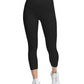 Leggings curtas Champion Double Dry femininas, pretas, tamanho grande