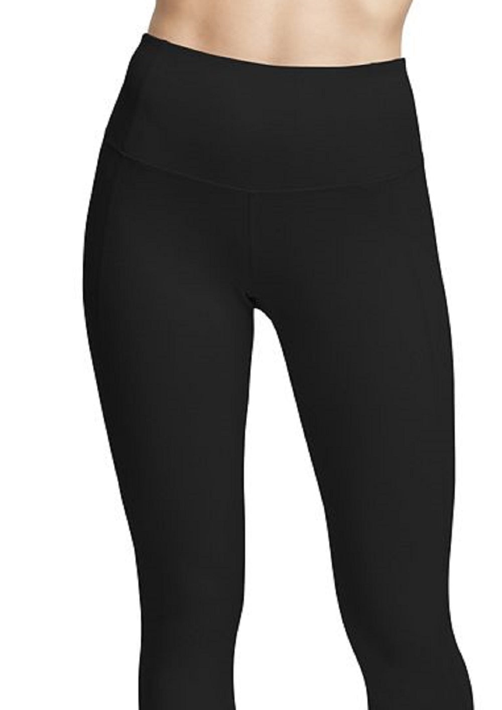 Leggings curtas Champion Double Dry femininas, pretas, tamanho grande