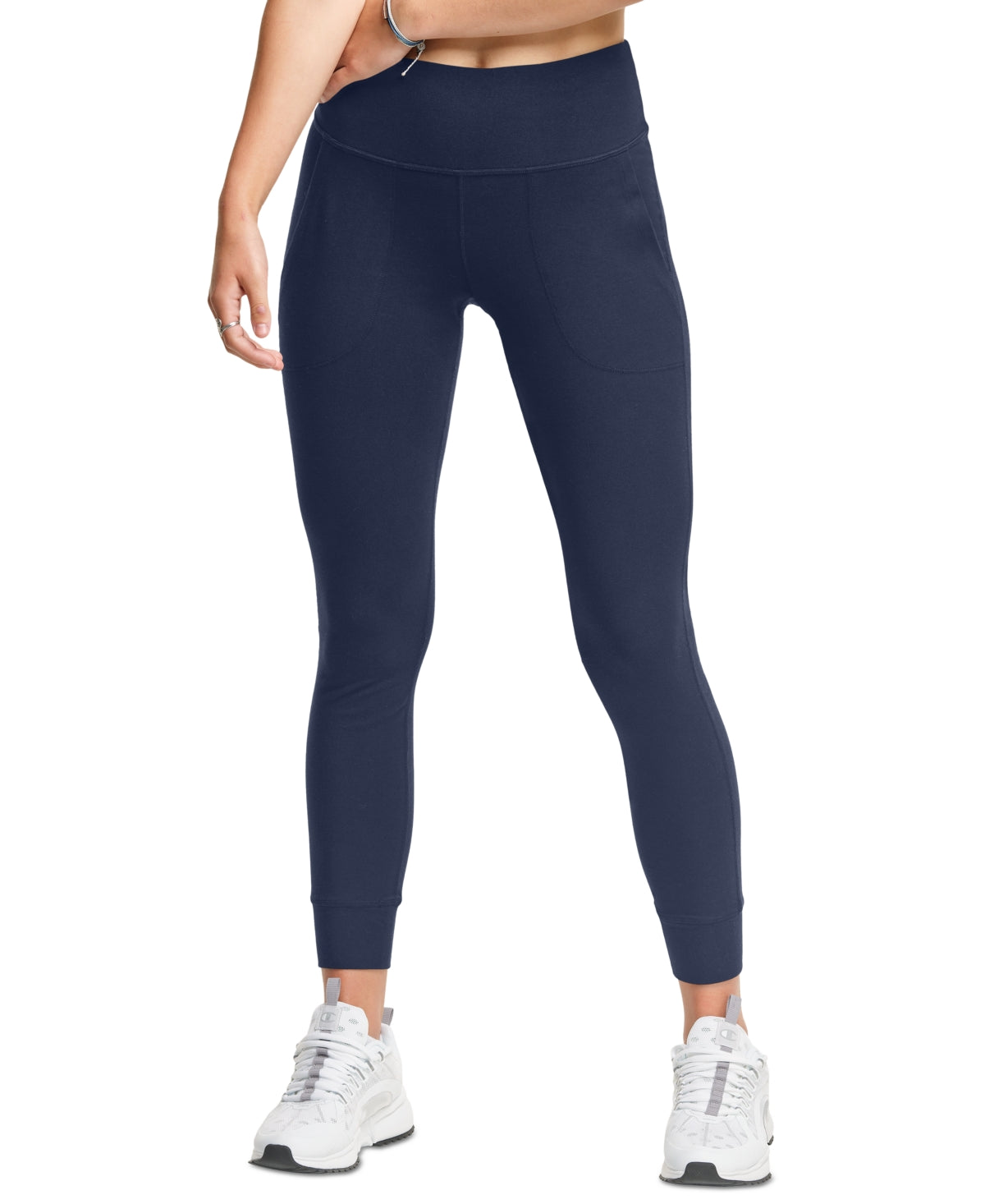 Calça legging feminina Champion Authentic Jogger Full Length Azul Tamanho XX-G