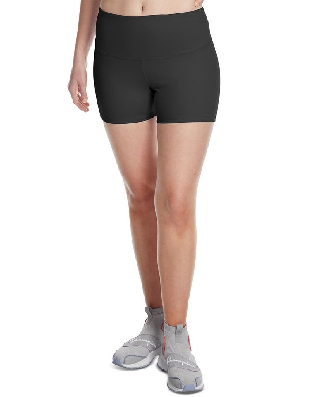 Shorts esportivos curtos Champion feminino, preto, tamanho X-S