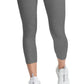 Leggings curtas Champion Double Dry femininas, cinza, tamanho extragrande