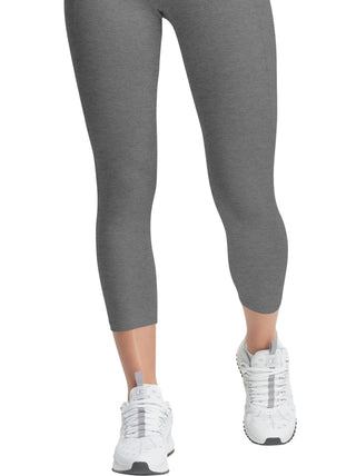 Leggings curtas Champion Double Dry femininas, cinza, tamanho extragrande