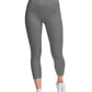 Leggings curtas Champion Double Dry femininas, cinza, tamanho extragrande