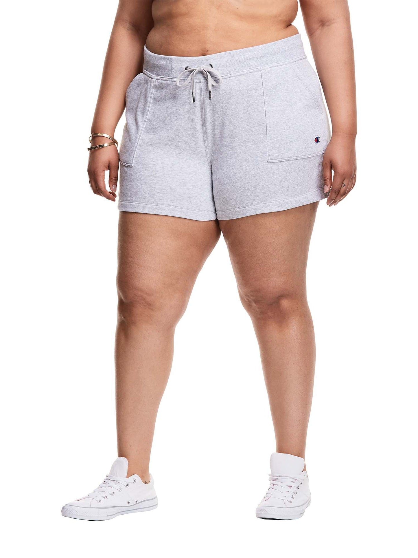 Shorts Champion Plus Campus Solid Feminino Cinza Tamanho 3X