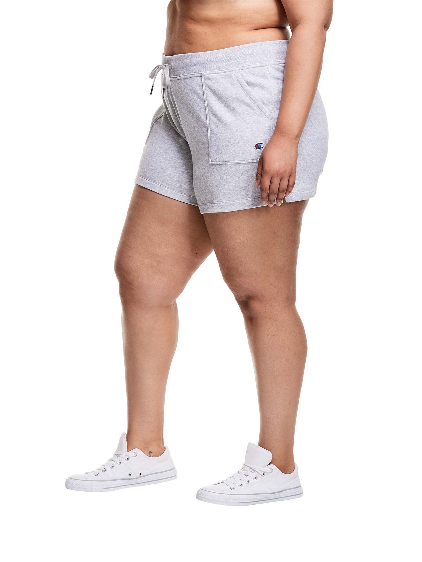 Shorts Champion Plus Campus Solid Feminino Cinza Tamanho 3X