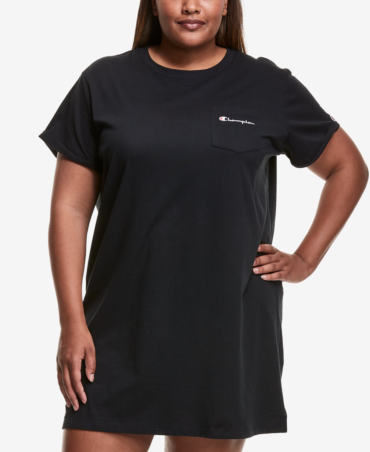 Vestido camiseta feminino Champion preto tamanho 4X