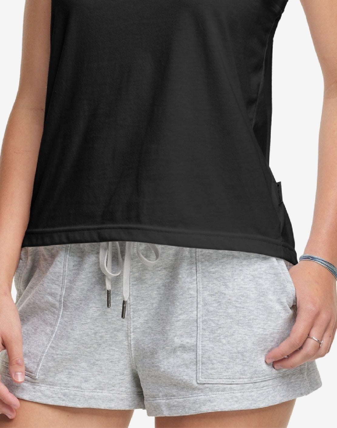 Camiseta regata feminina Champion Fitness Workout preta, tamanho médio