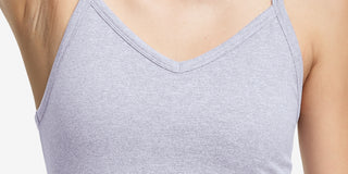 Champion Feminino Stretch Moisture Absorvente Cropped Costas Baixas Com Alça Mesclada Sem Mangas Gola V Regata Roxa Tamanho X-S