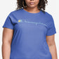 Camiseta feminina Champion Classic Logo Graphic Azul Tamanho 2X