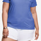 Camiseta feminina Champion Classic Logo Graphic Azul Tamanho 2X