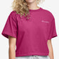 Blusa cropped de algodão feminina Champion, rosa, tamanho XX-G