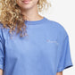 Camiseta feminina Champion com gola redonda, azul, tamanho X-S