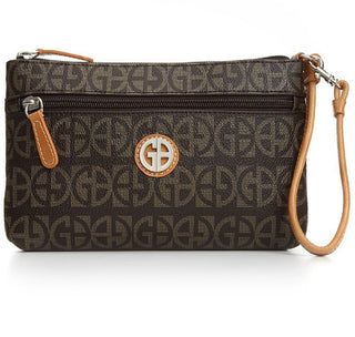 Giani Bernini Women's Block Signature Wristlet Brown Size Regular