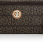 Bolsa de pulso feminina Giani Bernini Block Signature marrom tamanho regular
