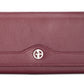 Carteira de recibo feminina Giani Bernini Pebble Leather vermelha tamanho regular