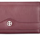 Carteira de recibo feminina Giani Bernini Pebble Leather vermelha tamanho regular
