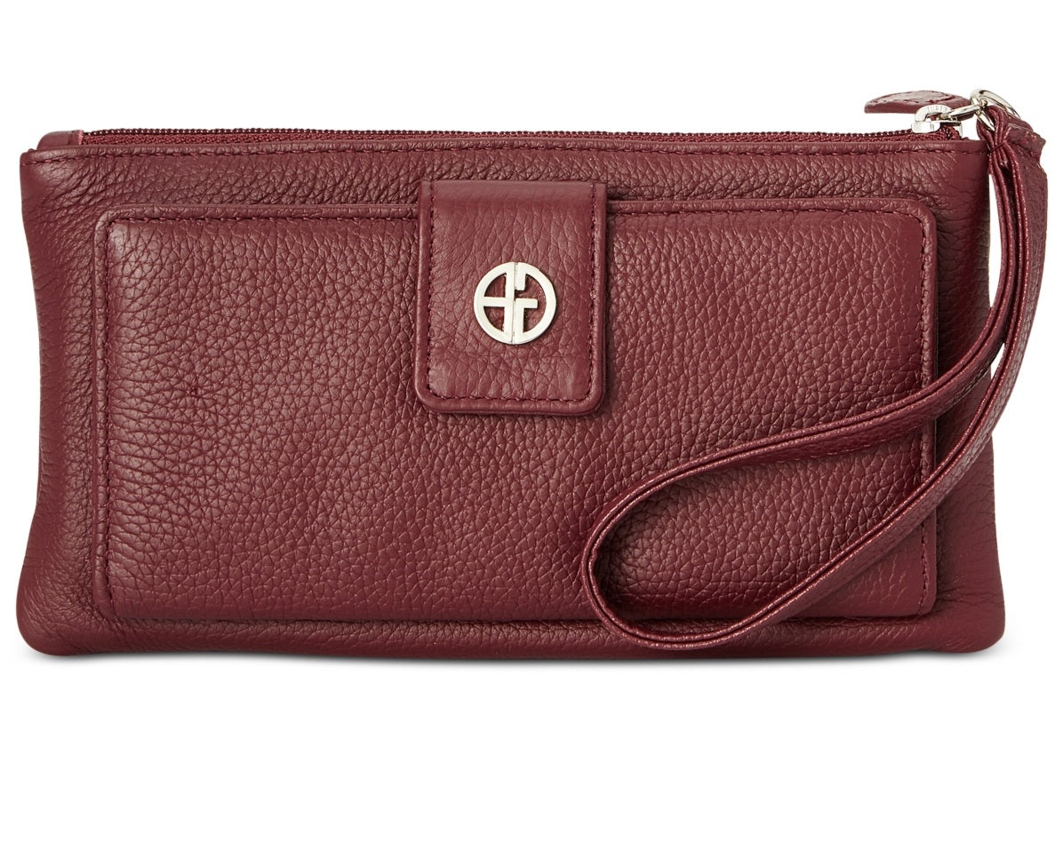 Bolsa de couro Softy Grab &amp; Go feminina Giani Bernini, vermelha, tamanho regular