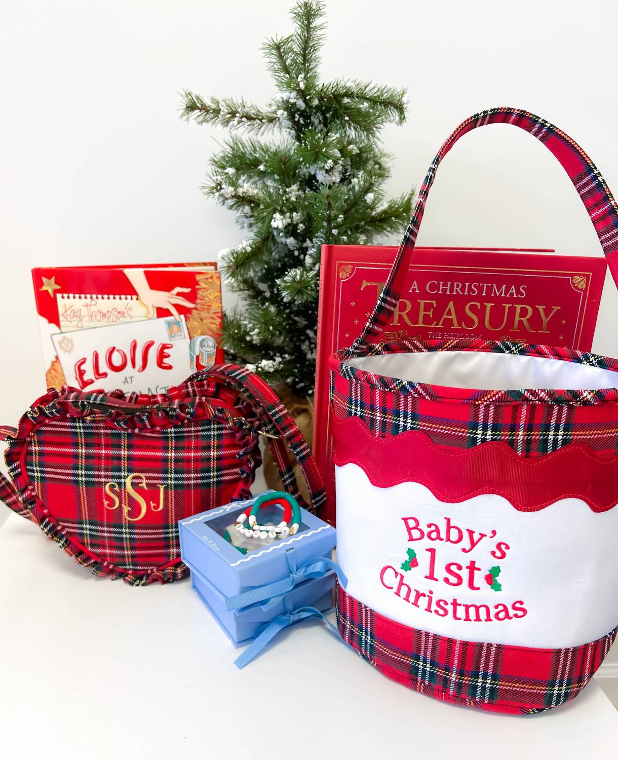 Bits & Bows - Baby's 1st Christmas Toy Tote/Gifting Bucket