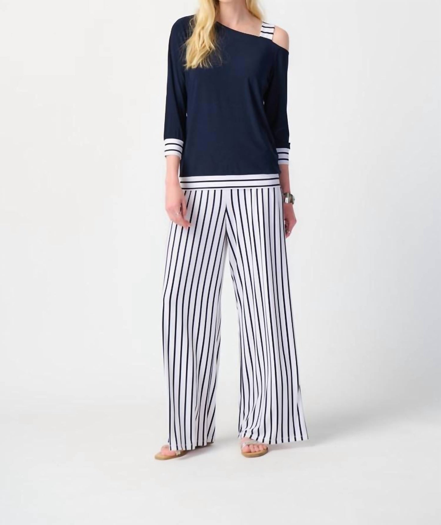 Joseph Ribkoff - Silky Knit One Shoulder Boxy Top