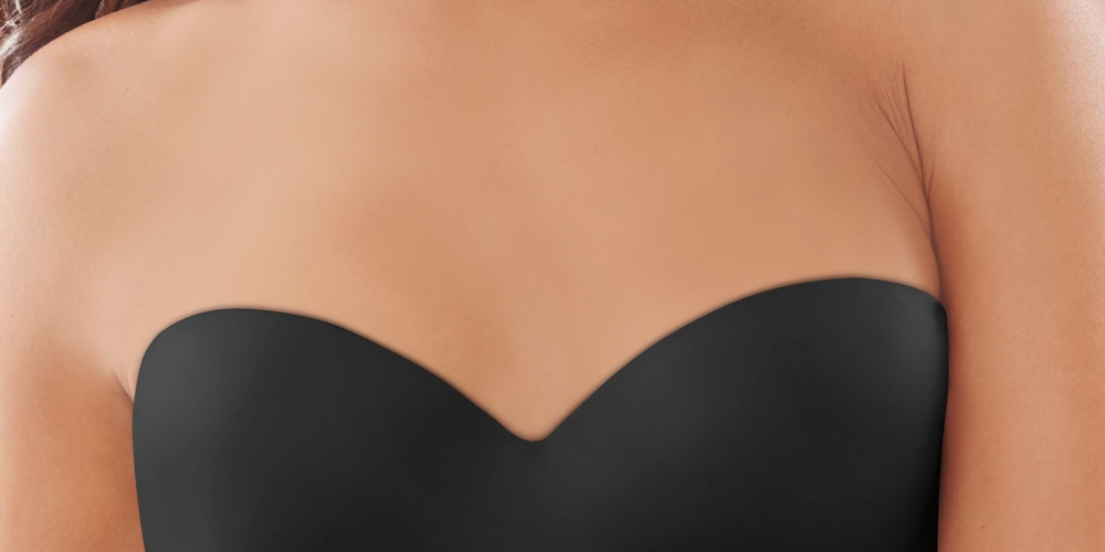 Sutiã sem alças Lilyette Defining Moments Shaping com aro, preto, tamanho 38 D