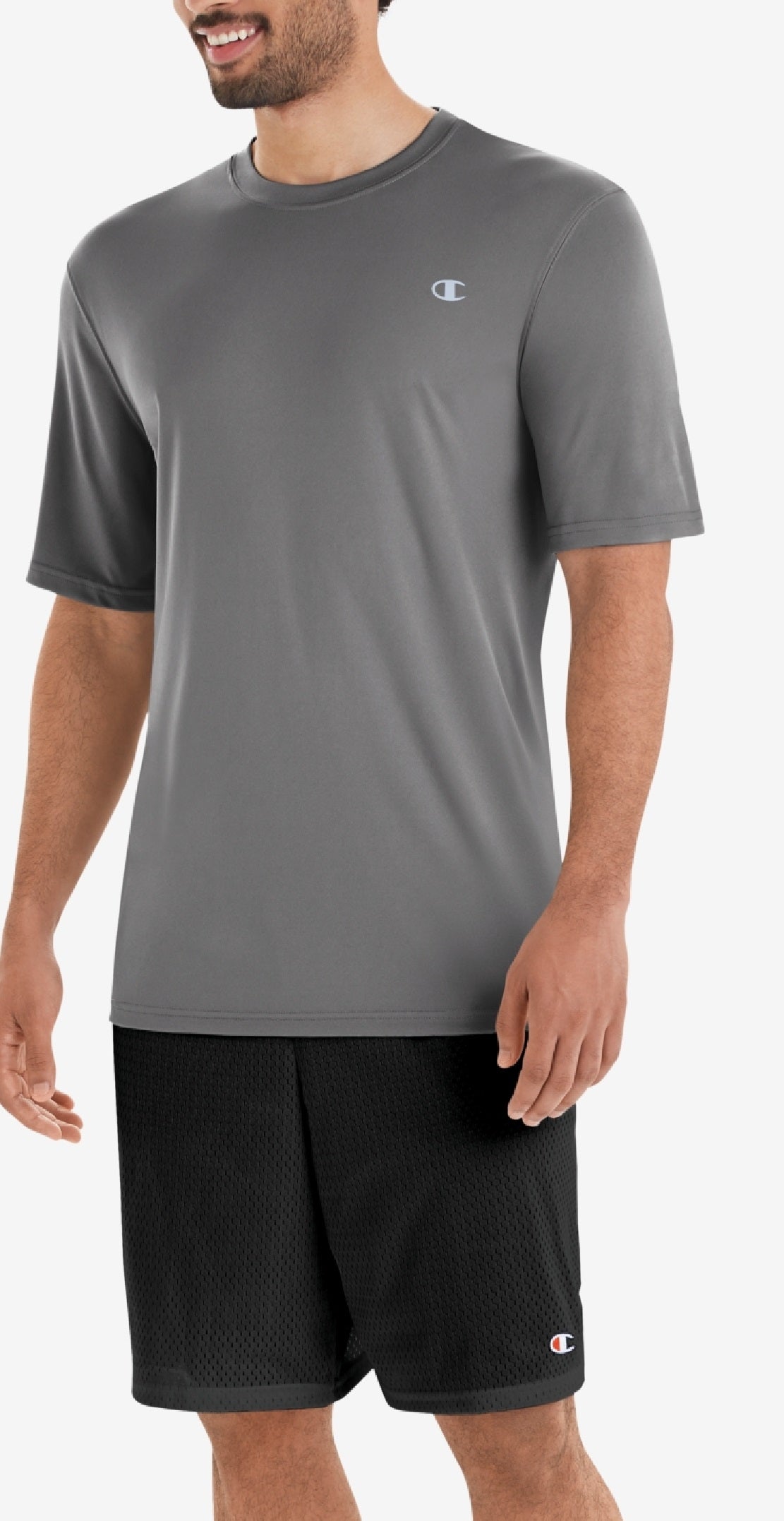 Camiseta Champion Double Dry Masculina Cinza Tamanho Grande