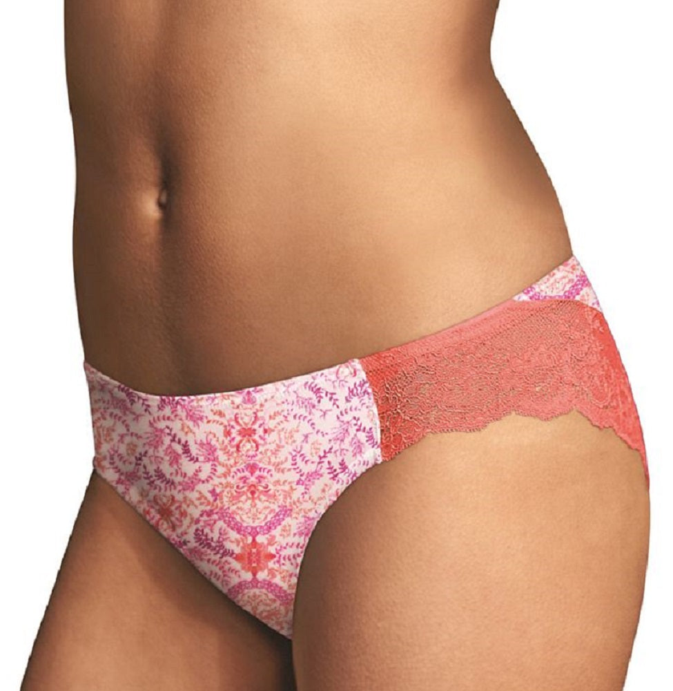 Maidenform Comfort Devotion Tanga com renda nas costas, roupa íntima feminina, rosa, tamanho 6
