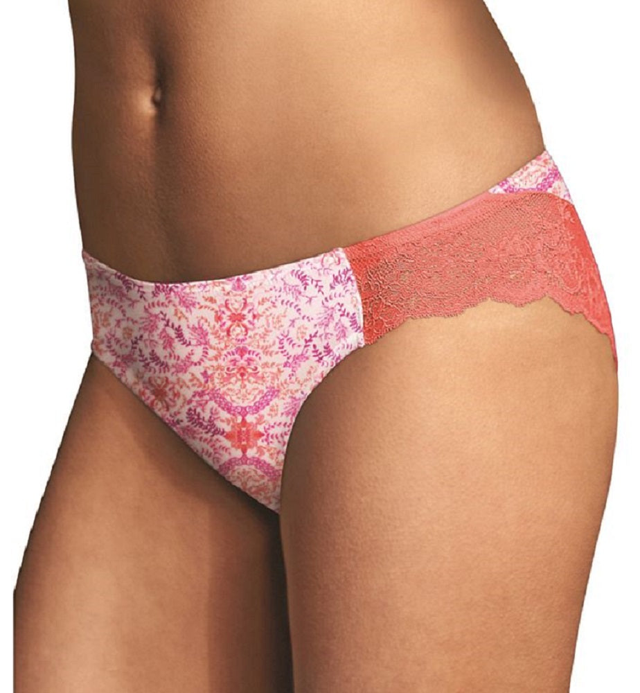 Maidenform Comfort Devotion Tanga com renda nas costas, roupa íntima feminina, rosa, tamanho 6
