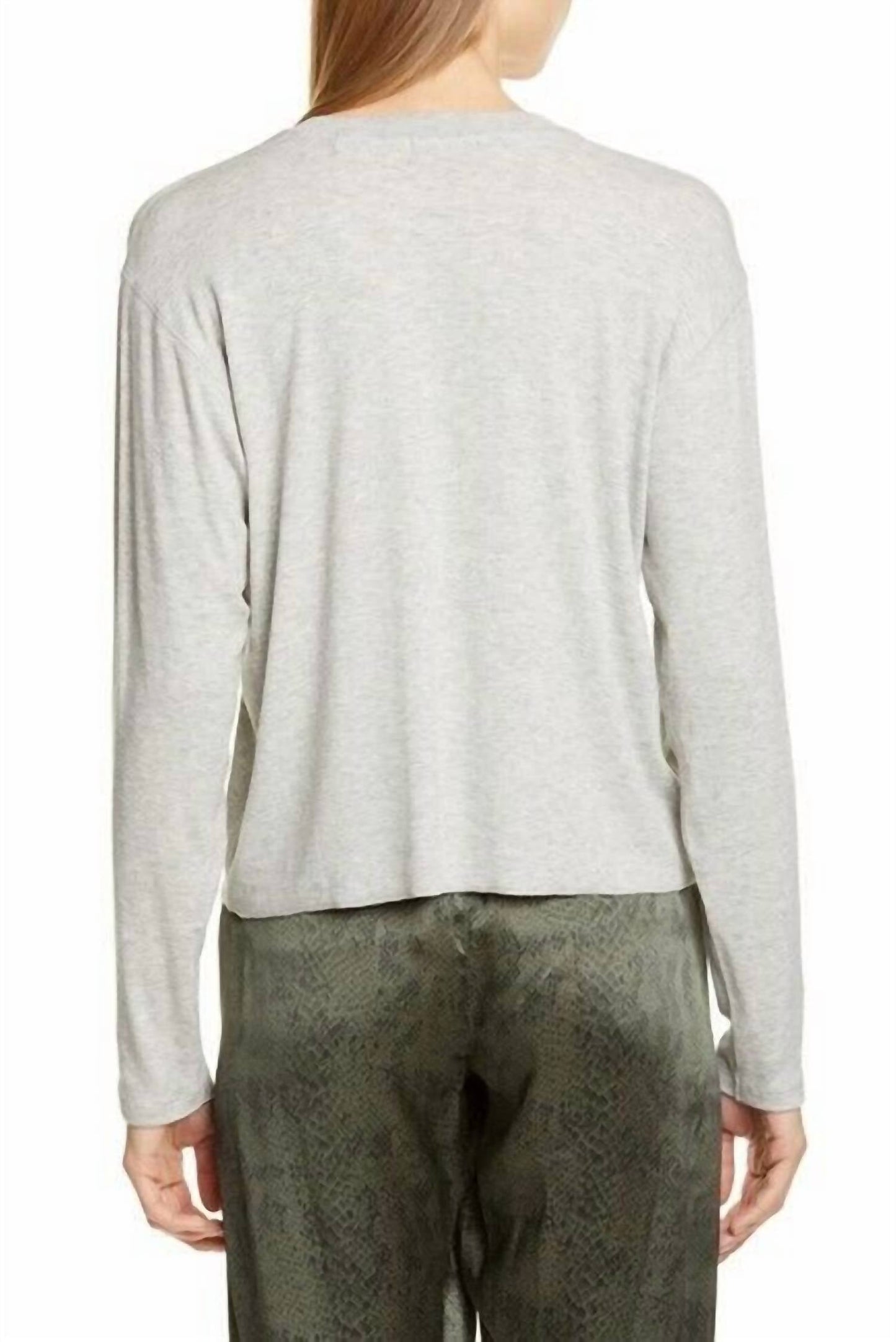 Atm - Heather Stretch Modal Lightweight Ribbed Sweater