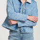11 Uptown - Sherpa Collar Denim Jacket
